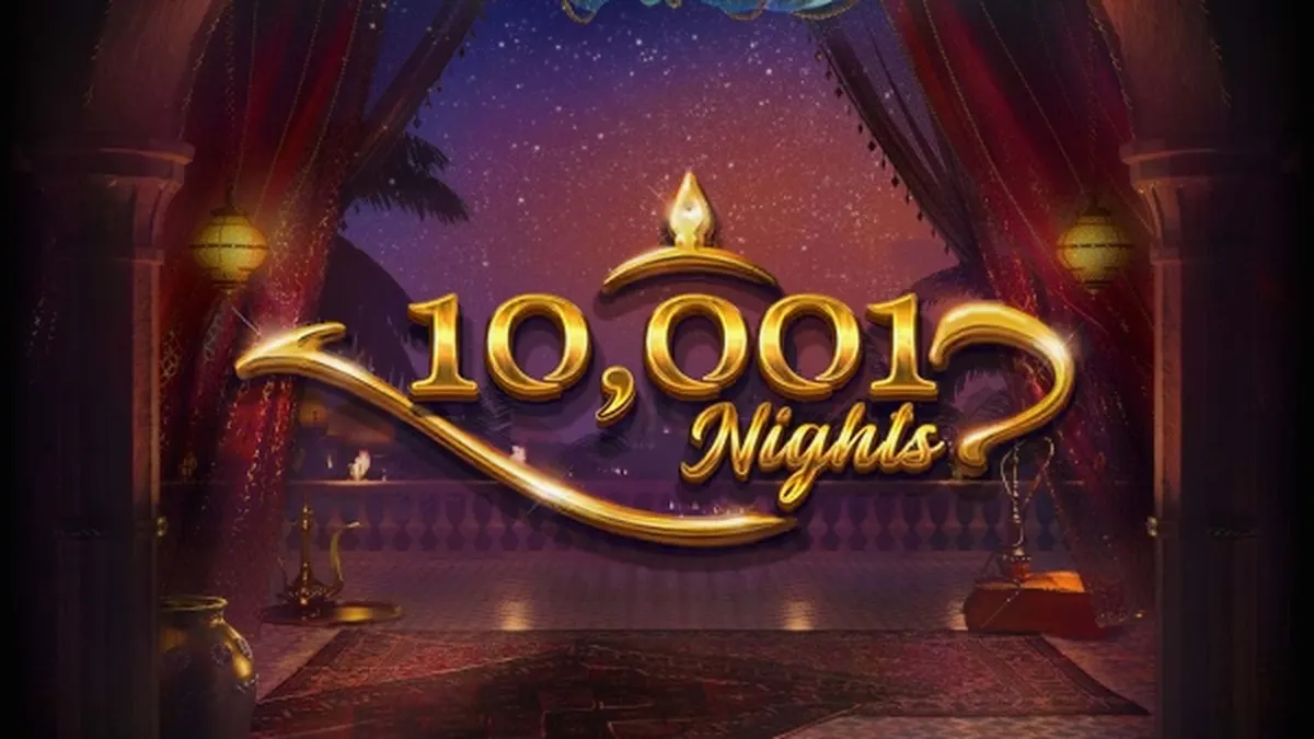 Interface do jogo de slot 10,001 Nights com tema oriental